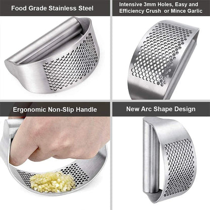 Stainless Steel Manual Garlic Press